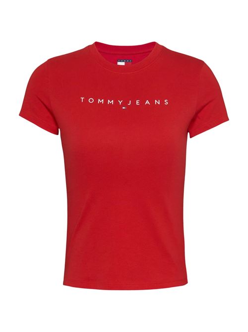 T-shirt donna rossa in cotone Tommy Jeans | DW0DW18398XME